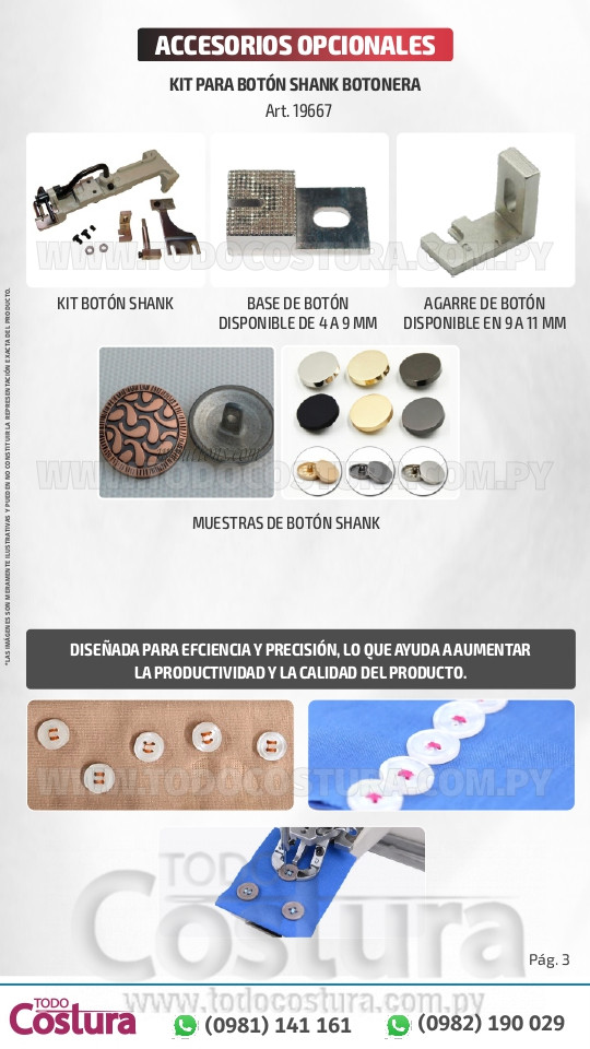 BOTONERA (MECANICA) WILLPEX WP-1377D (MOTOR INCORPORADO)